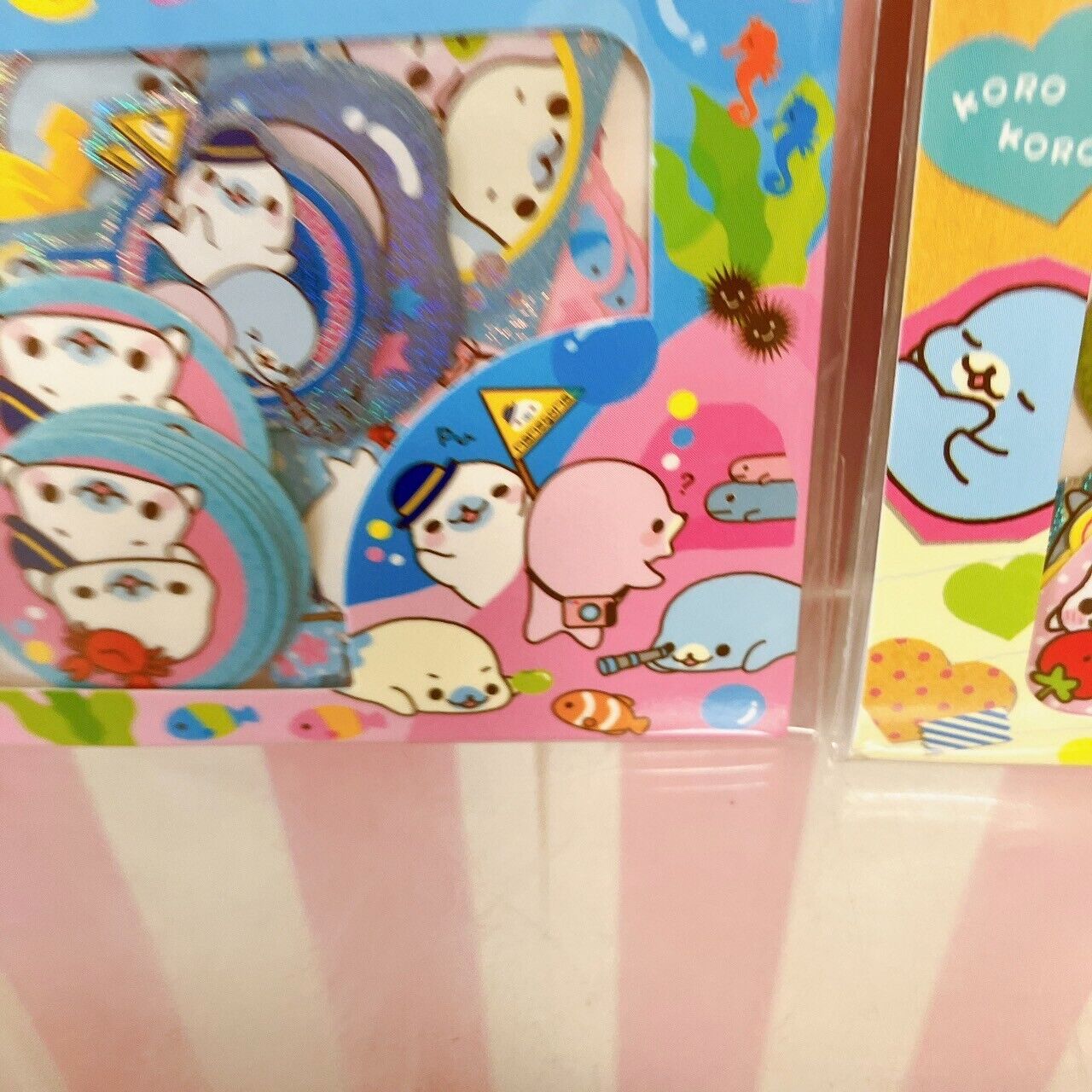 San-X Mamegoma Sticker Set 2 Stationery Sea Animal Seal Bits Fruits Character