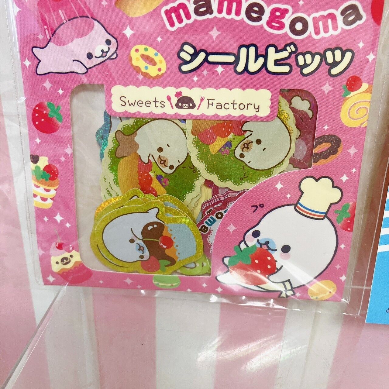 San-X Mamegoma Sticker Set Stationery Sea Animal Seal Bits Pink Blue Character