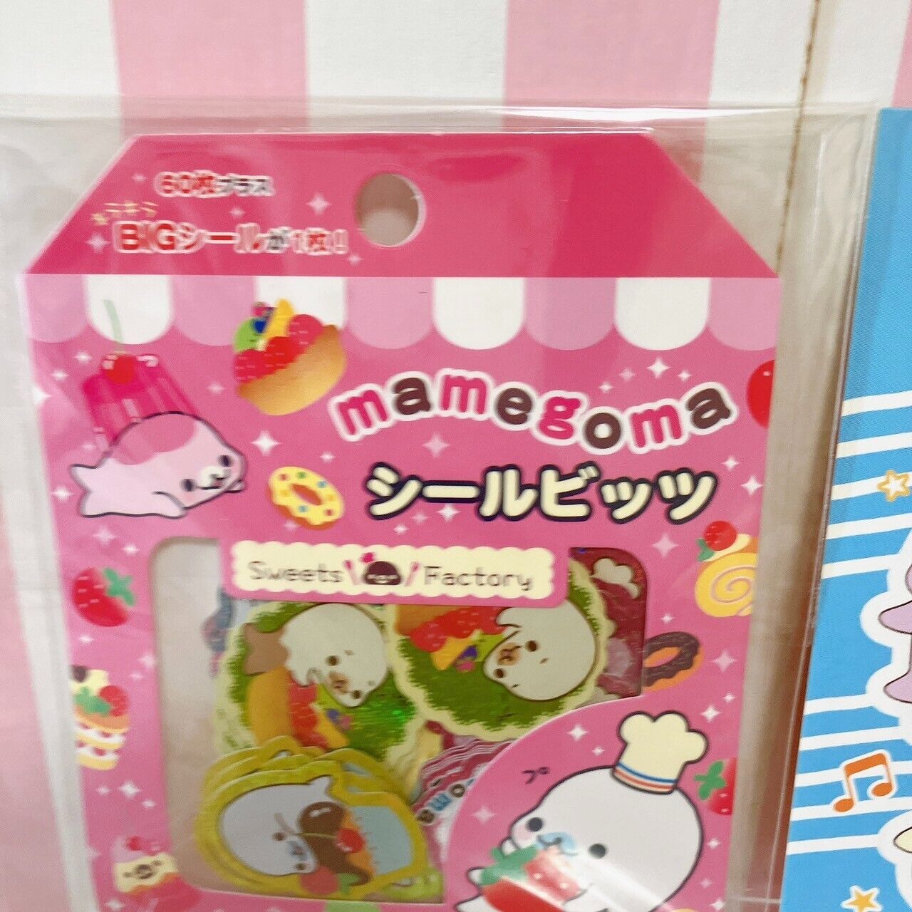 San-X Mamegoma Sticker Set Stationery Sea Animal Seal Bits Pink Blue Character