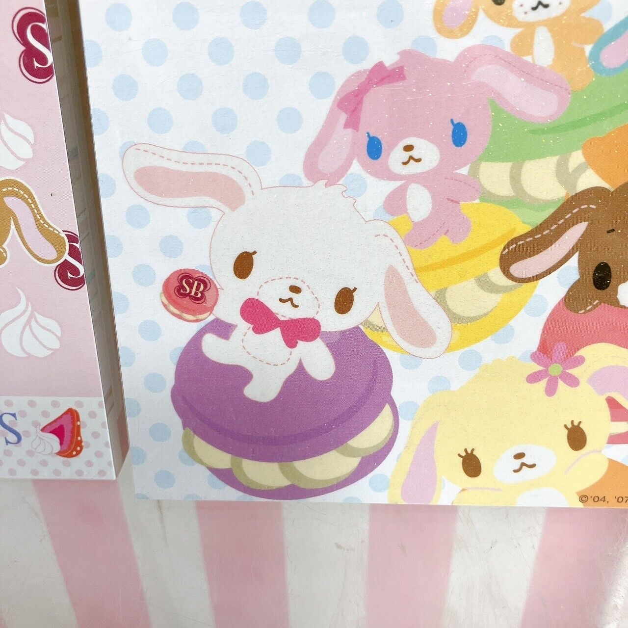 Sanrio Sugar Bunnies Shirousa Kurousa Stationery Memo Notepad Set 2 Macaron Rare