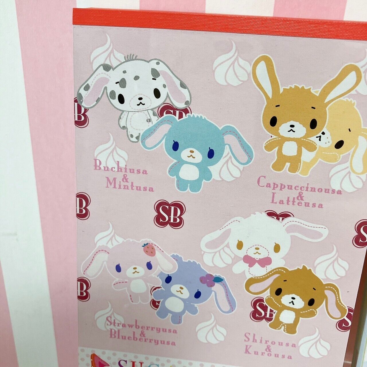 Sanrio Sugar Bunnies Shirousa Kurousa Stationery Memo Notepad Set 2 Macaron Rare