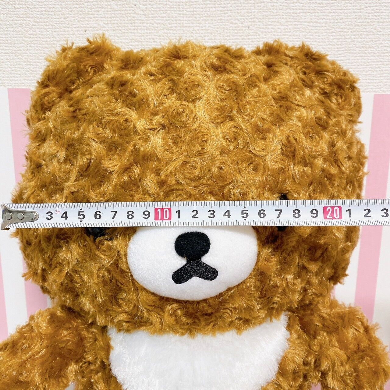 San-x Rilakkuma Chairoikoguma Plush Soft Stuffed Toy Doll Rose Boa Brown Premium