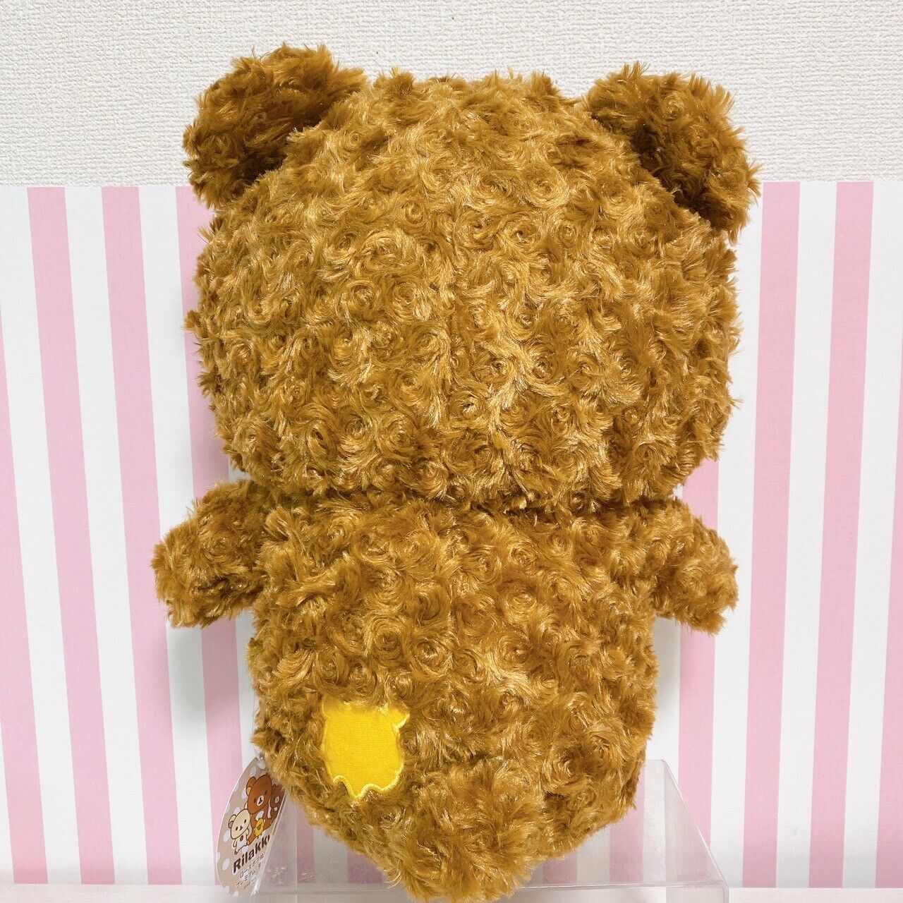 San-x Rilakkuma Chairoikoguma Plush Soft Stuffed Toy Doll Rose Boa Brown Premium