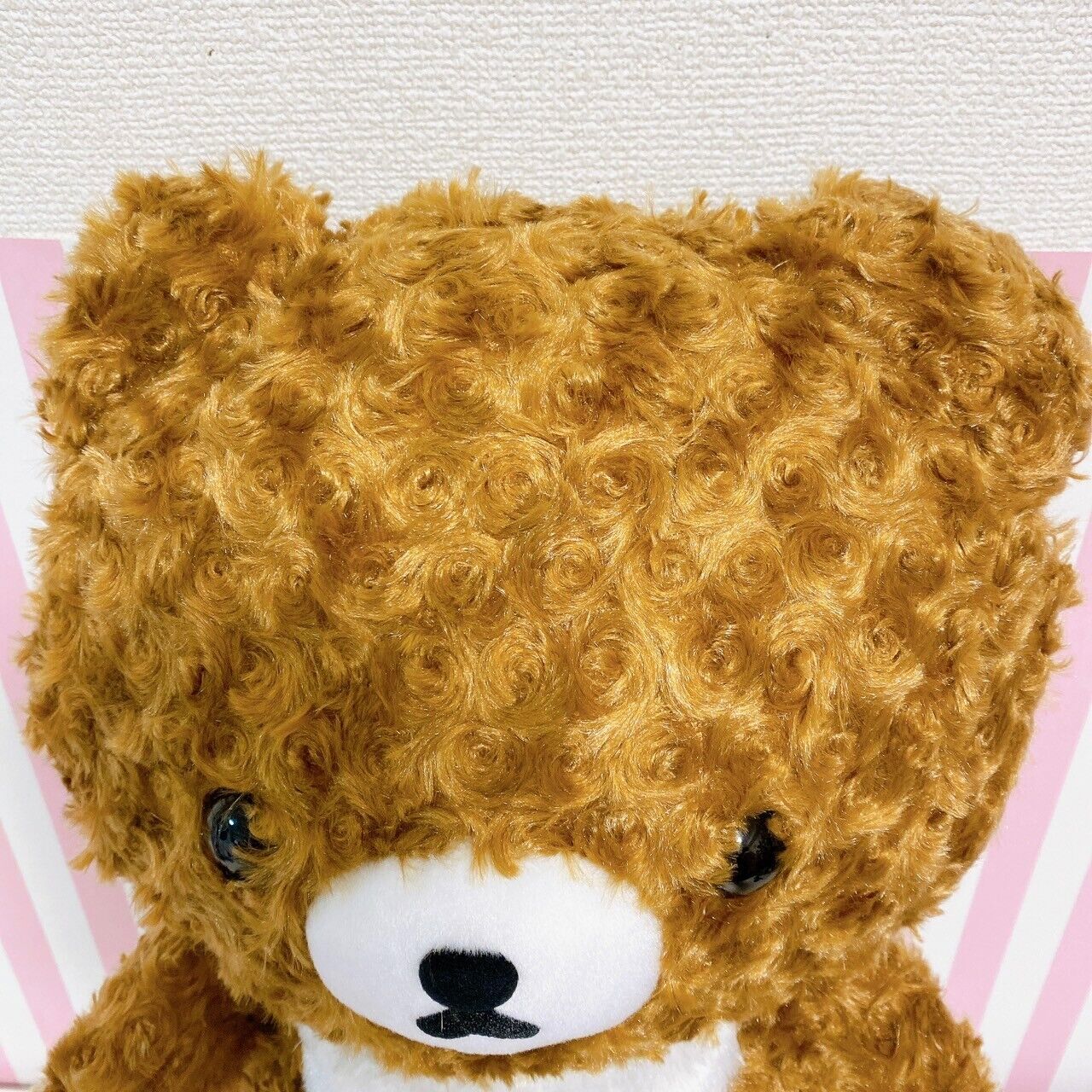 San-x Rilakkuma Chairoikoguma Plush Soft Stuffed Toy Doll Rose Boa Brown Premium