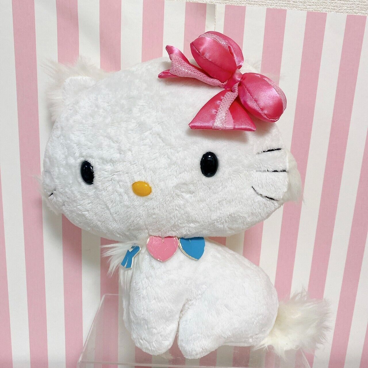 Sanrio Charmmy Charmy Kitty Plush Soft Stuffed Toy Doll White Cat Ribbon Fluffy