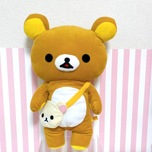 San-X Rilakkuma Plush Soft Stuffed Toy Bear Brown Fluffy Korilakkuma Pochette