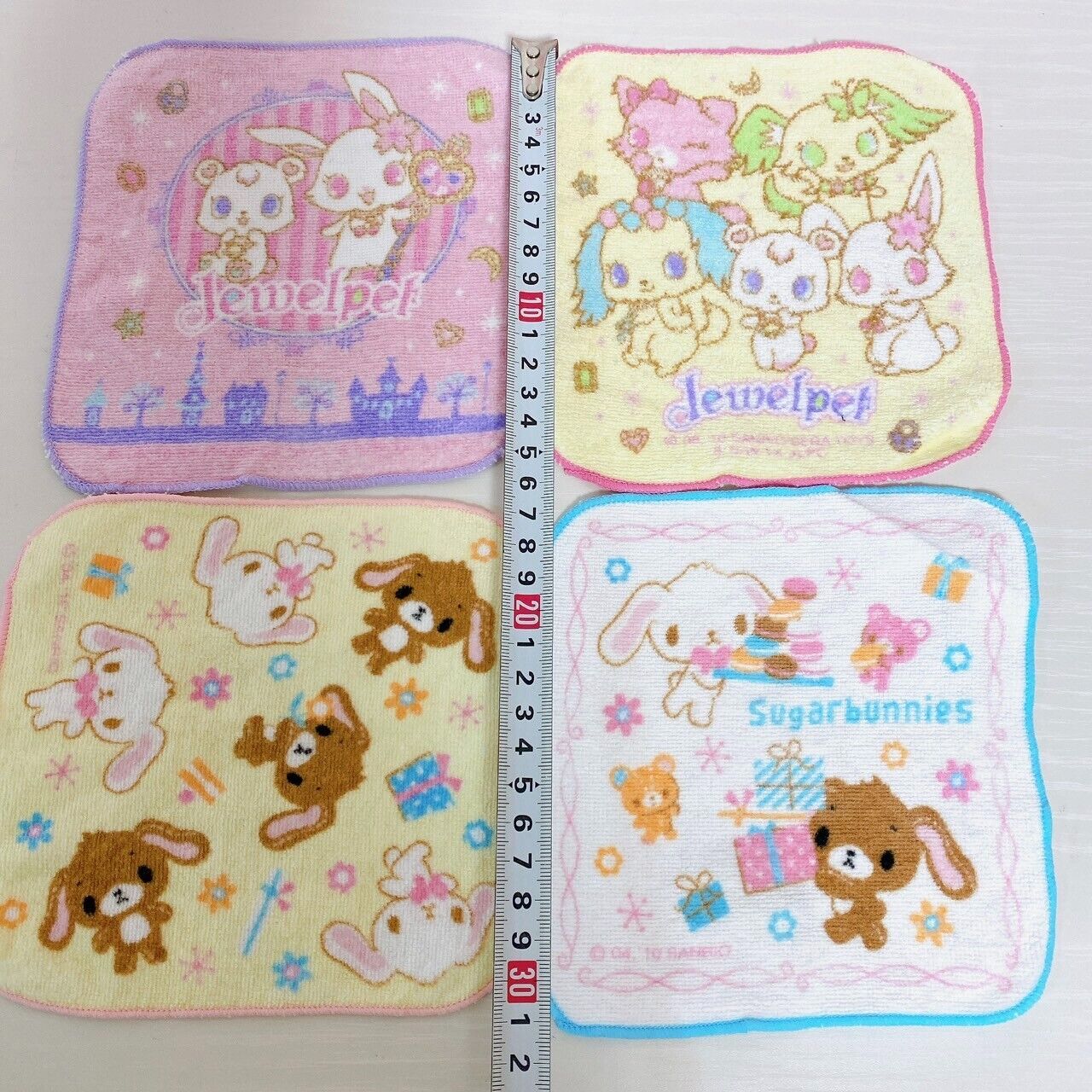 Sanrio Characters Set Towel Drawstring Bag Sugar Bunnies My Melody Jewel Pet Cat