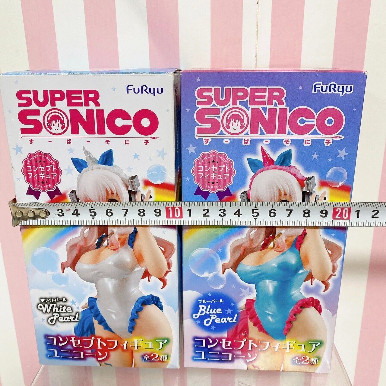 Super Sonico Concept Figure Unicorn Set 2 Rainbow Blue White Pearl Girl Kawaii