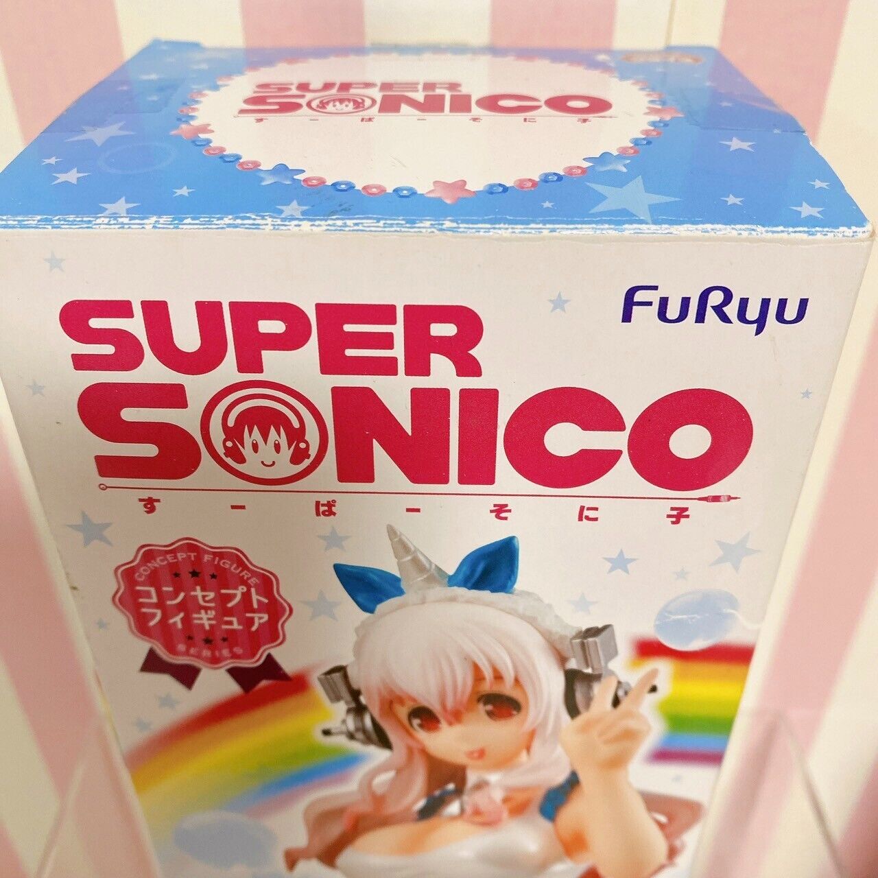 Super Sonico Concept Figure Unicorn Set 2 Rainbow Blue White Pearl Girl Kawaii