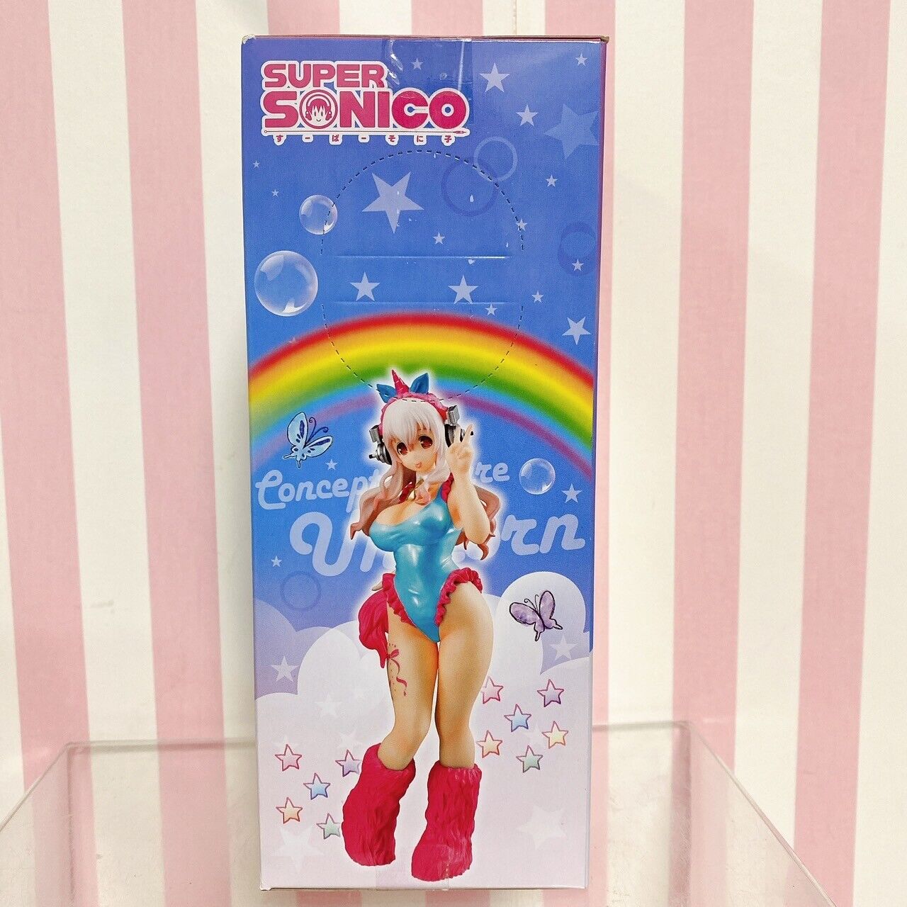 Super Sonico Concept Figure Unicorn Set 2 Rainbow Blue White Pearl Girl Kawaii