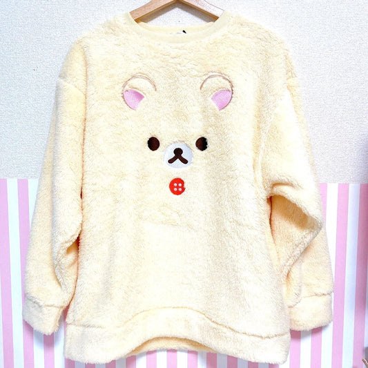 Rilakkuma Korilakkuma Pajamas L Fluffy Top Only Sweatshirt Kawaii Character Rare