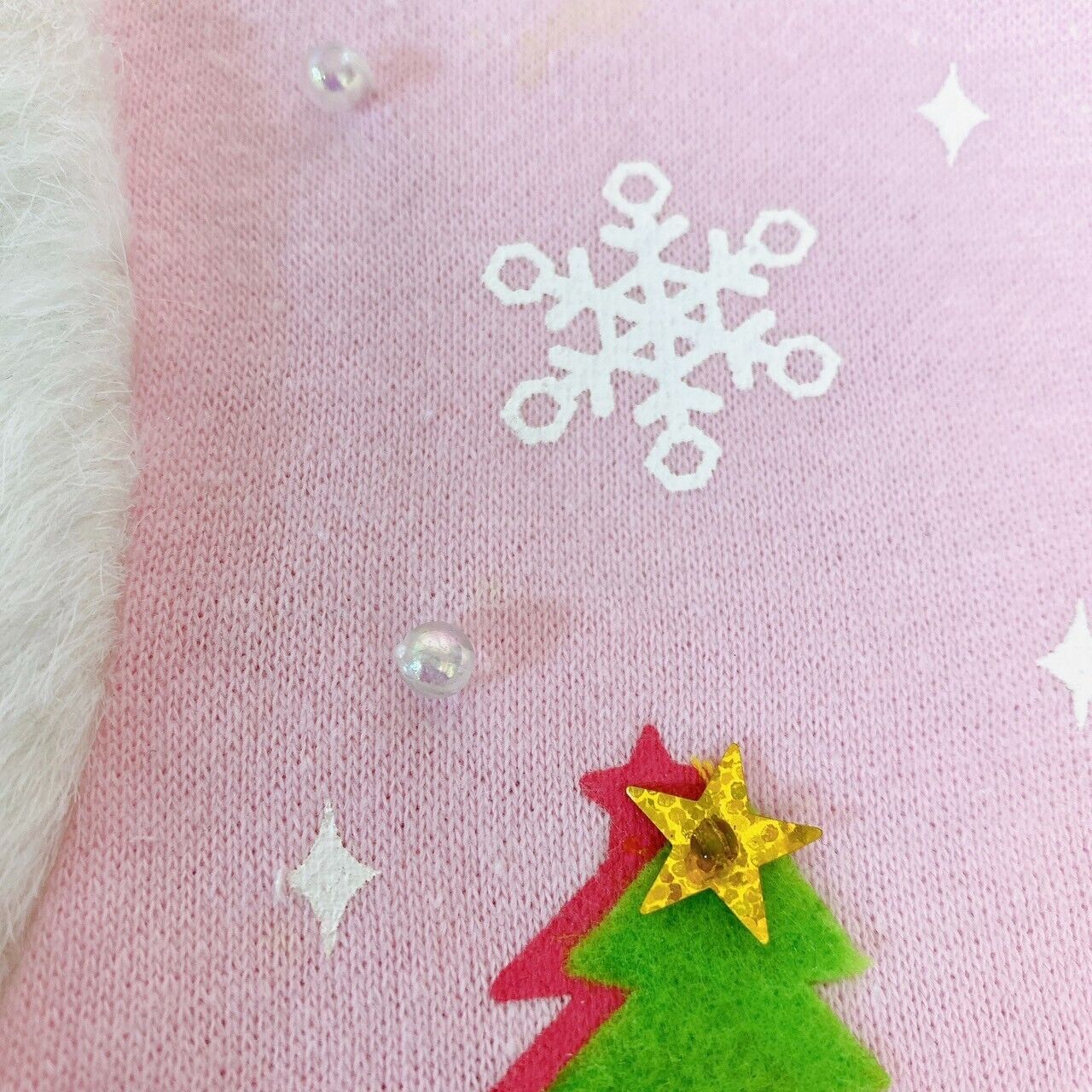 Sanrio Usahana Christmas Boots Socks Merry Xmas Pink Fluffy Rabbit Tree Angel