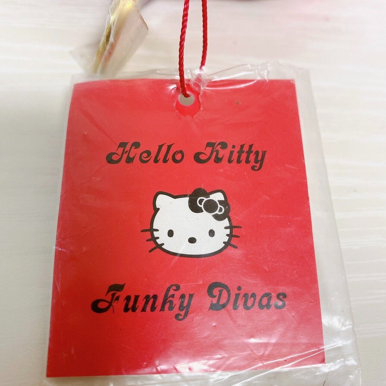 Sanrio Hello Kitty Funky Divas Collaboration Pouch Pink Face Tag Girl Kawaii