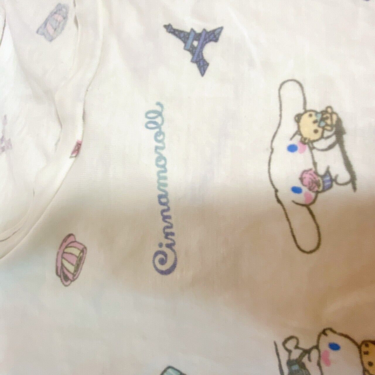 Sanrio Cinnamorol Short Sleeve T-Shirt White All-over Pattern Dog Puppy Clothing