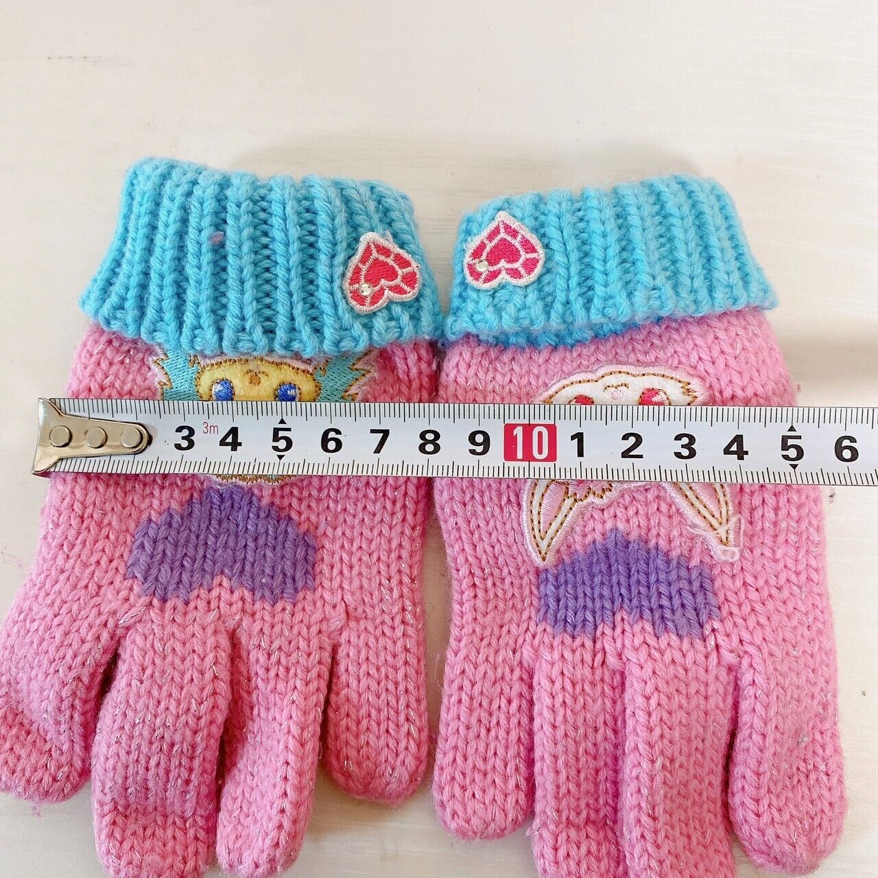 Sanrio Jewelpet Knit Set 3 Hat Cap Muffler Winter Scarf Gloves Pink Blue Heart