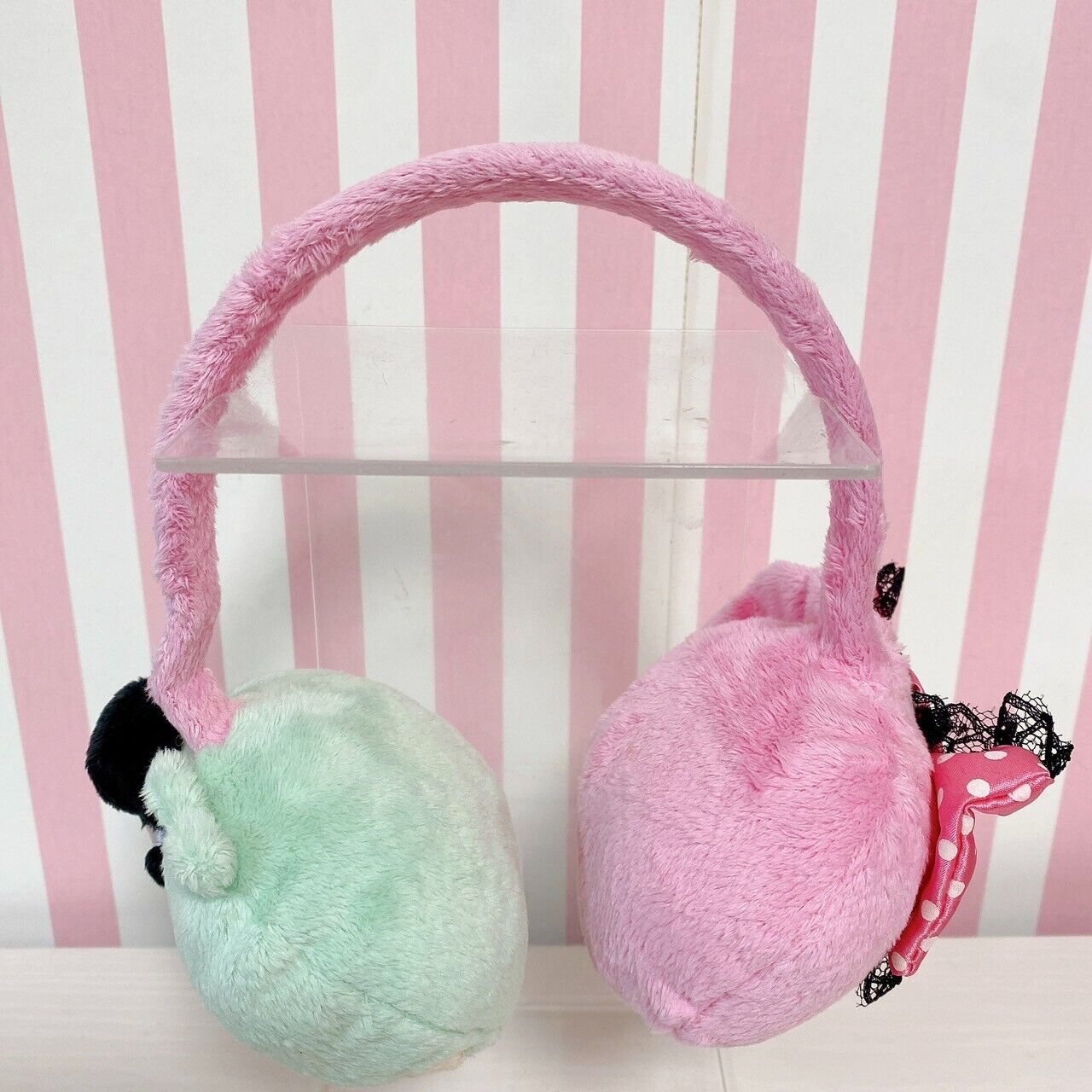 Sanrio Little Twin Stars Kiki Lala Earmuff Winter Accessory Fluffy Ribbon Pink