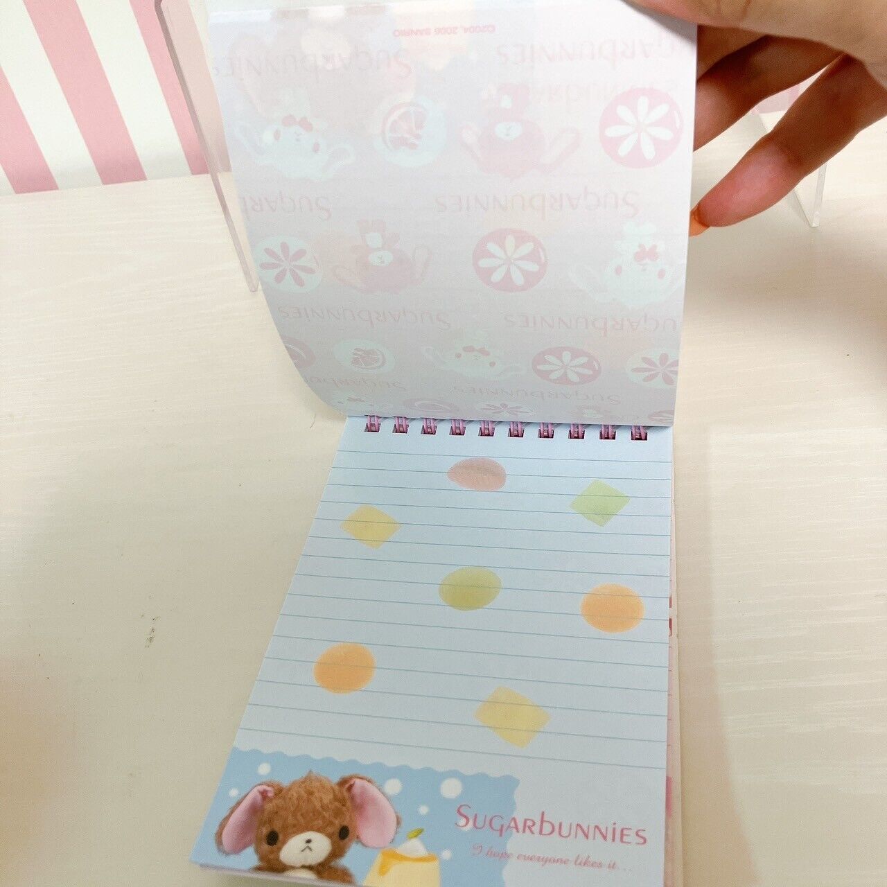 Sanrio Sugar Bunnies Memo Pad Notepad Live Action White Ring Stationery Kawaii