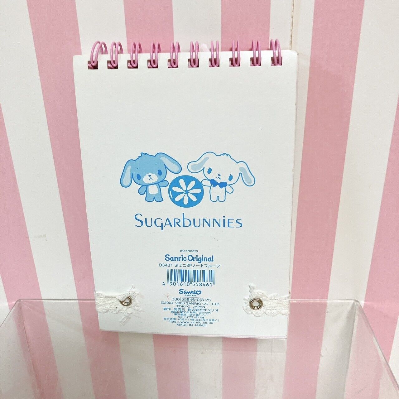 Sanrio Sugar Bunnies Memo Pad Notepad Live Action White Ring Stationery Kawaii