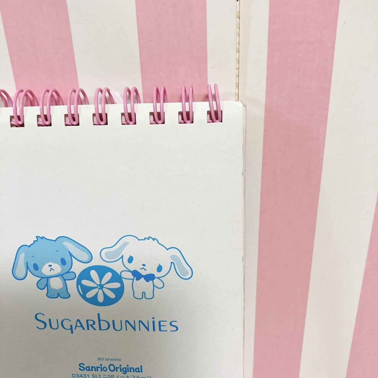 Sanrio Sugar Bunnies Memo Pad Notepad Live Action White Ring Stationery Kawaii