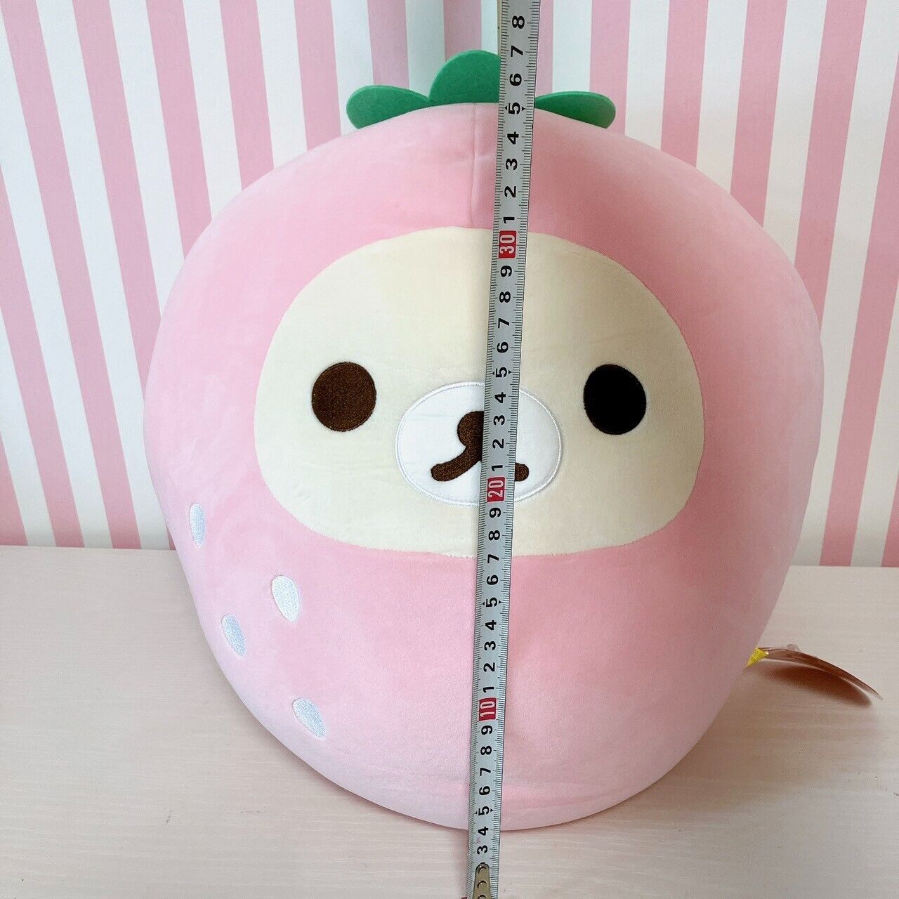 San-x Rilakkuma Korilakkuma Cushion Strawberry Fluffy Pink Costume Kawaii Rare