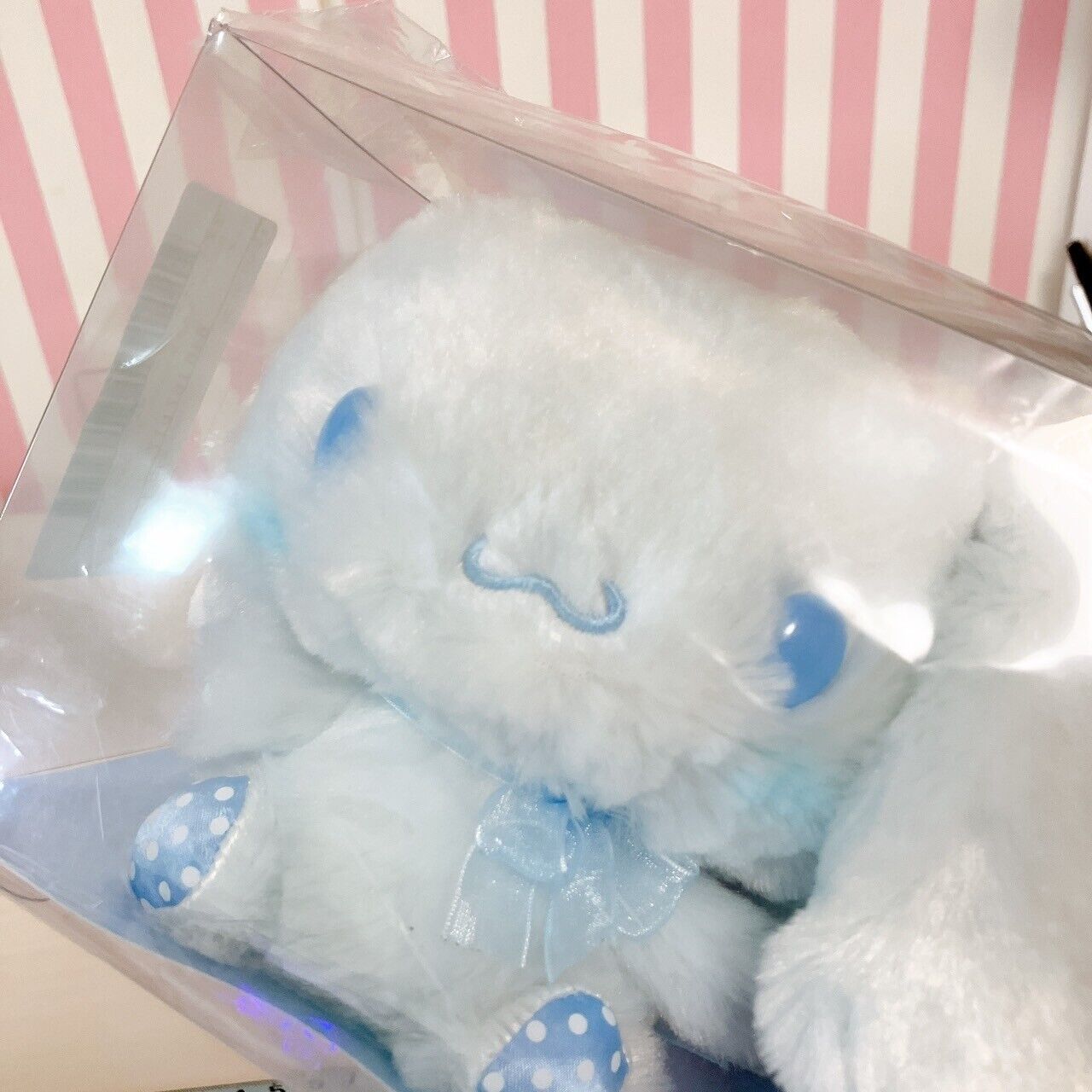 Sanrio Cinnamoroll Milk Plush Soft Stuffed Toy Sky Blue Candy Design Series Box