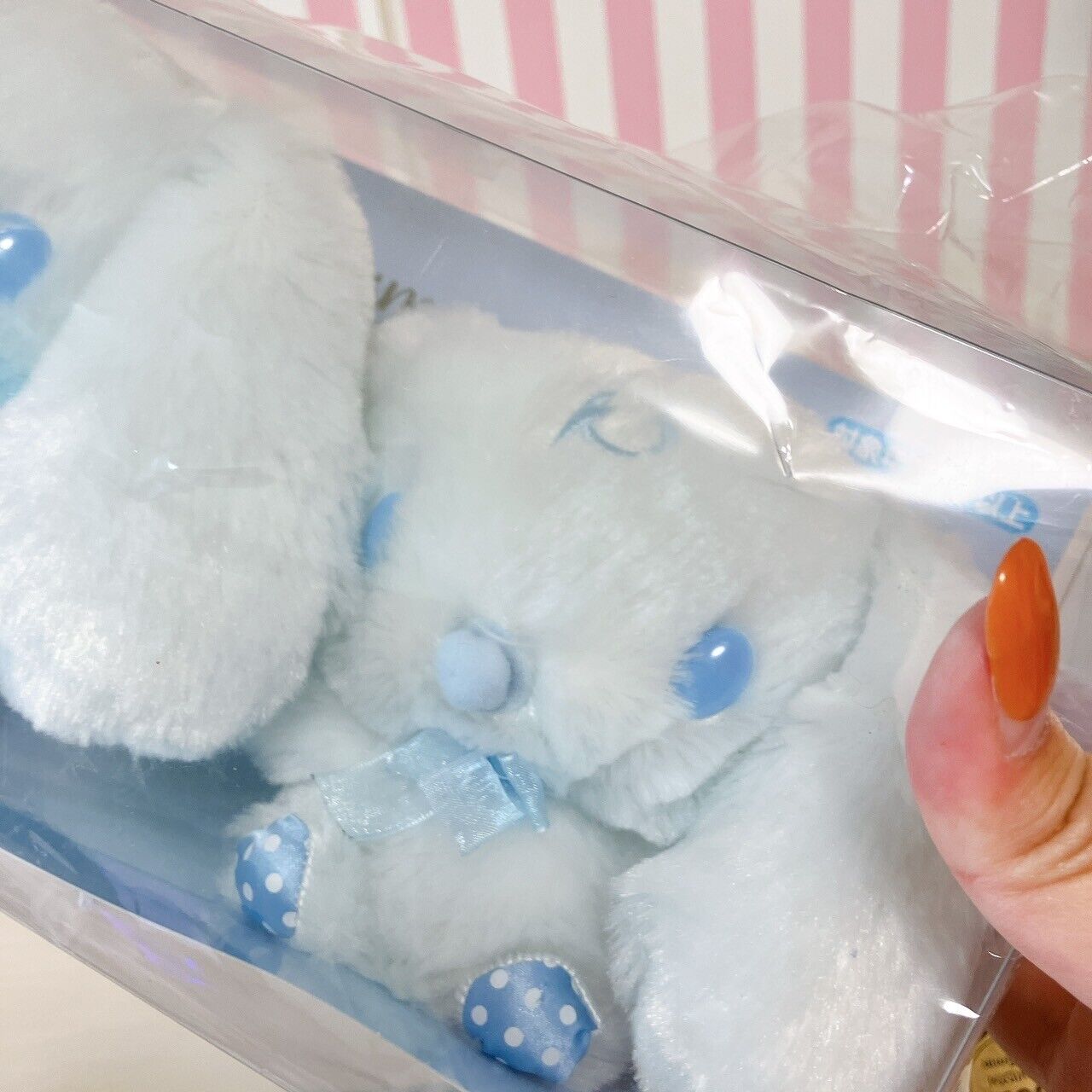 Sanrio Cinnamoroll Milk Plush Soft Stuffed Toy Sky Blue Candy Design Series Box