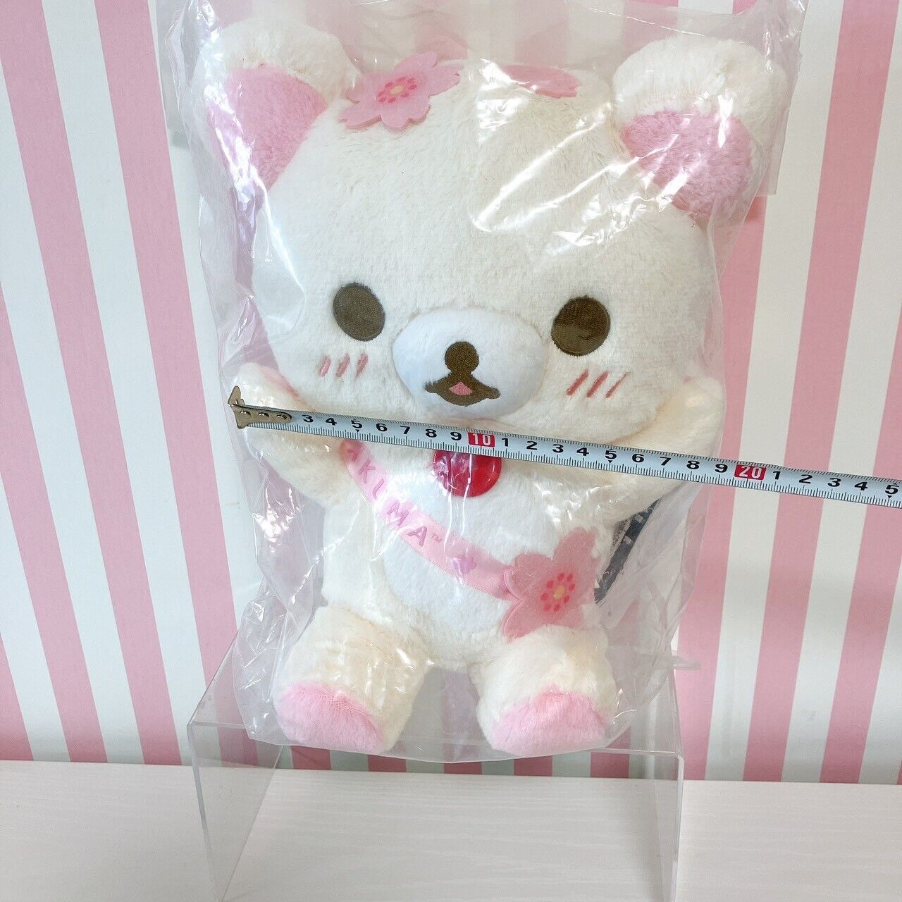 San-X Korilakkuma Plush Soft Stuffed Toy Sakura Cherry Blossom Cafe White Bear