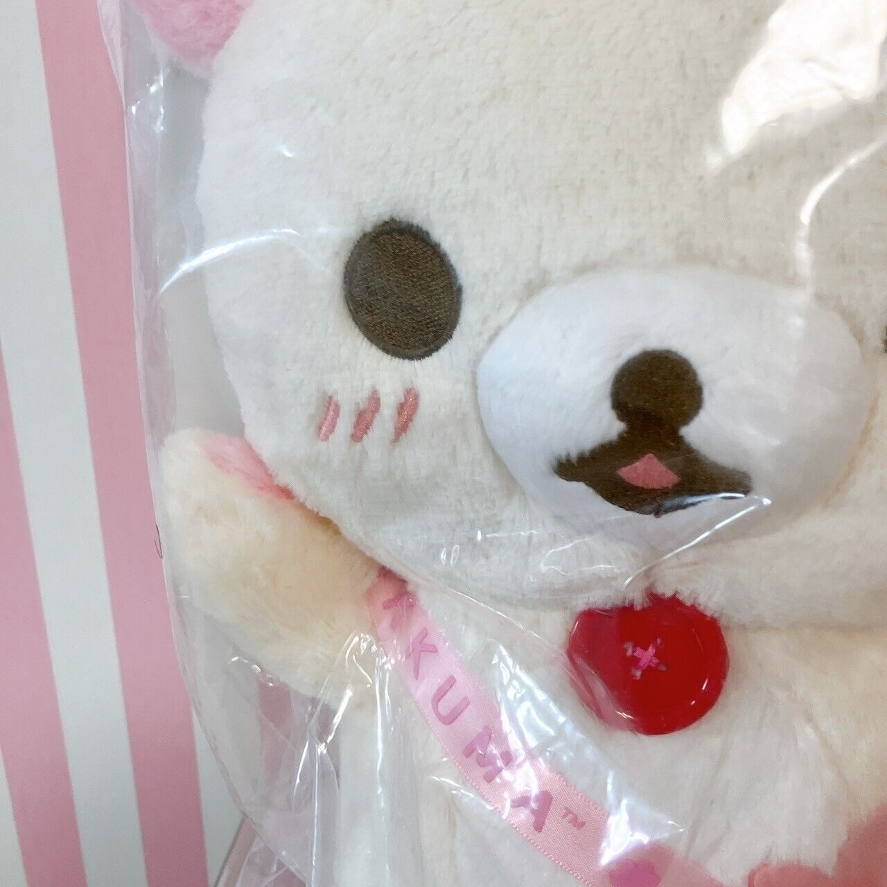 San-X Korilakkuma Plush Soft Stuffed Toy Sakura Cherry Blossom Cafe White Bear