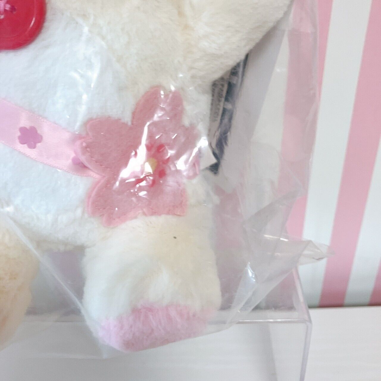 San-X Korilakkuma Plush Soft Stuffed Toy Sakura Cherry Blossom Cafe White Bear