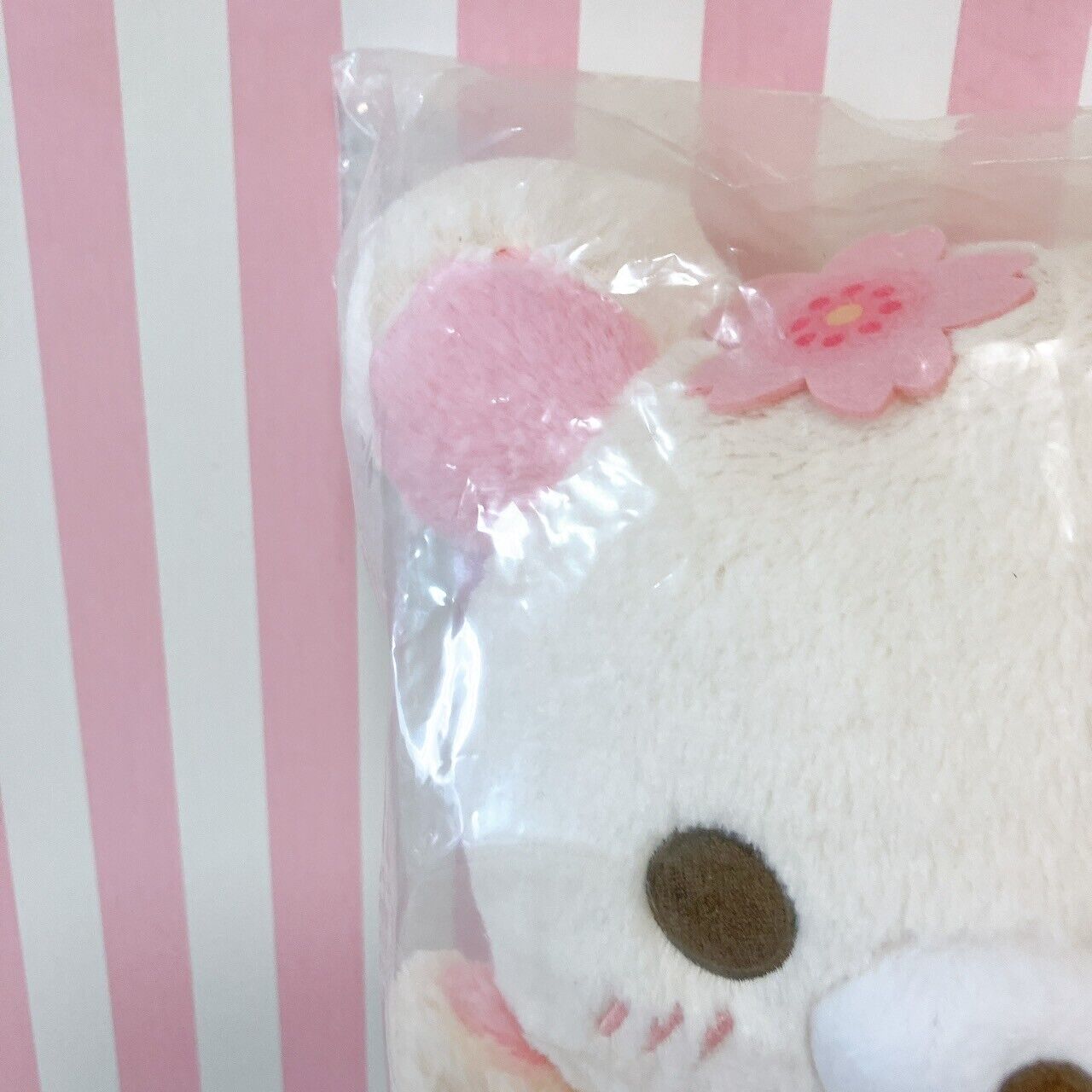 San-X Korilakkuma Plush Soft Stuffed Toy Sakura Cherry Blossom Cafe White Bear