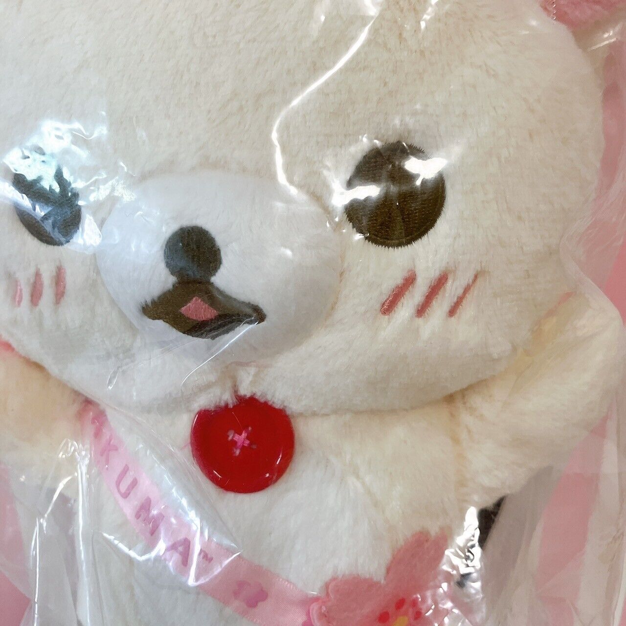 San-X Korilakkuma Plush Soft Stuffed Toy Sakura Cherry Blossom Cafe White Bear