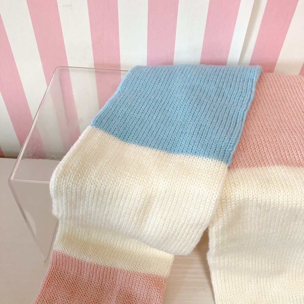 Sanrio Sugar Bunnies Muffler Winter Scarf Shirousa Kurousa Pink White Blue Rare