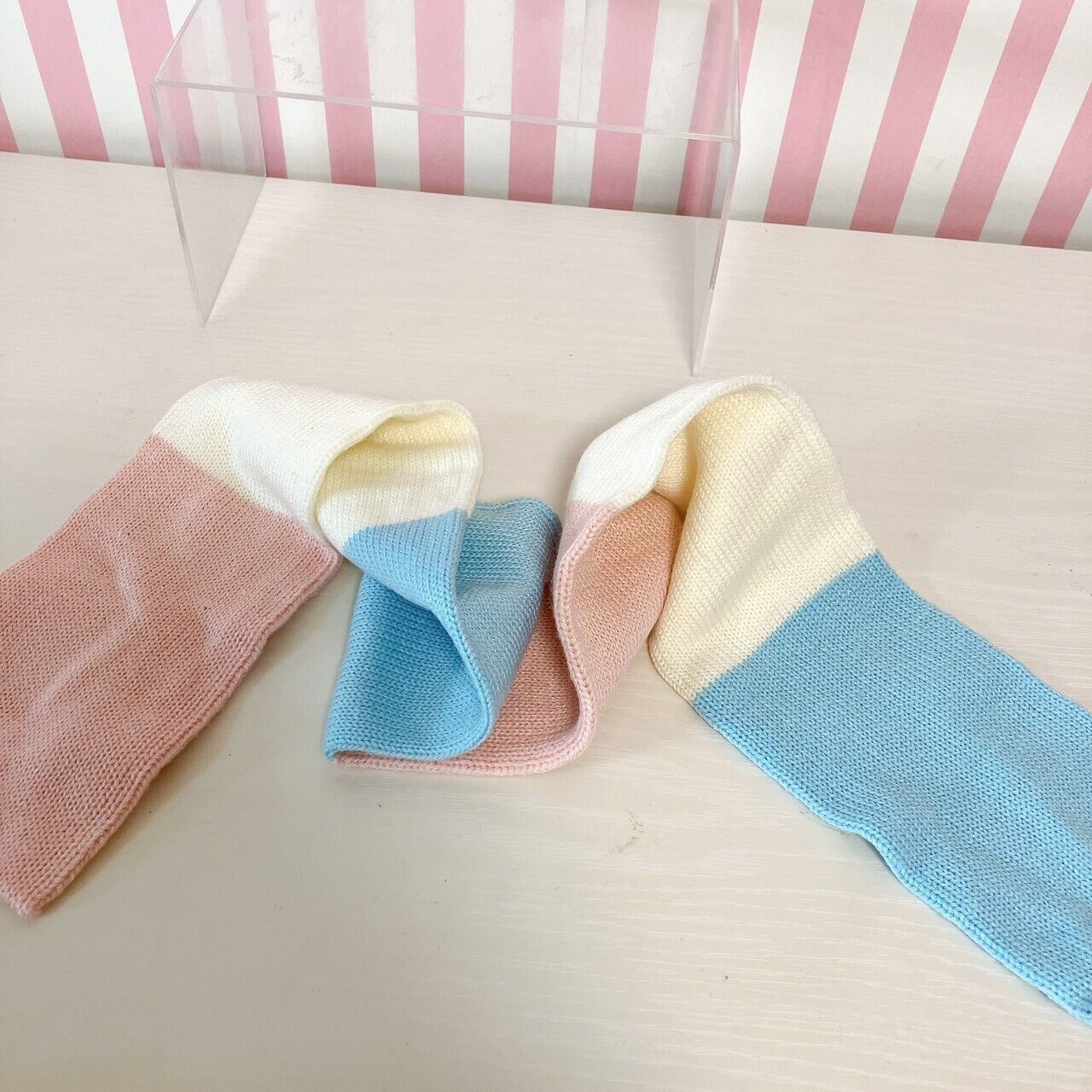 Sanrio Sugar Bunnies Muffler Winter Scarf Shirousa Kurousa Pink White Blue Rare