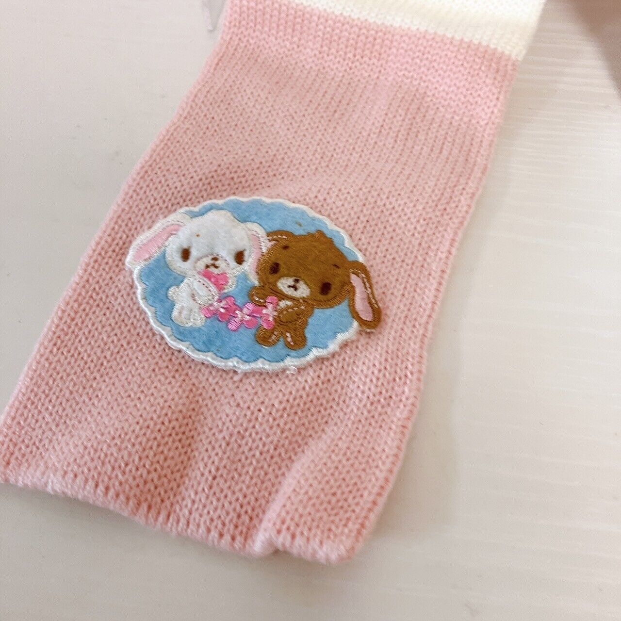 Sanrio Sugar Bunnies Muffler Winter Scarf Shirousa Kurousa Pink White Blue Rare