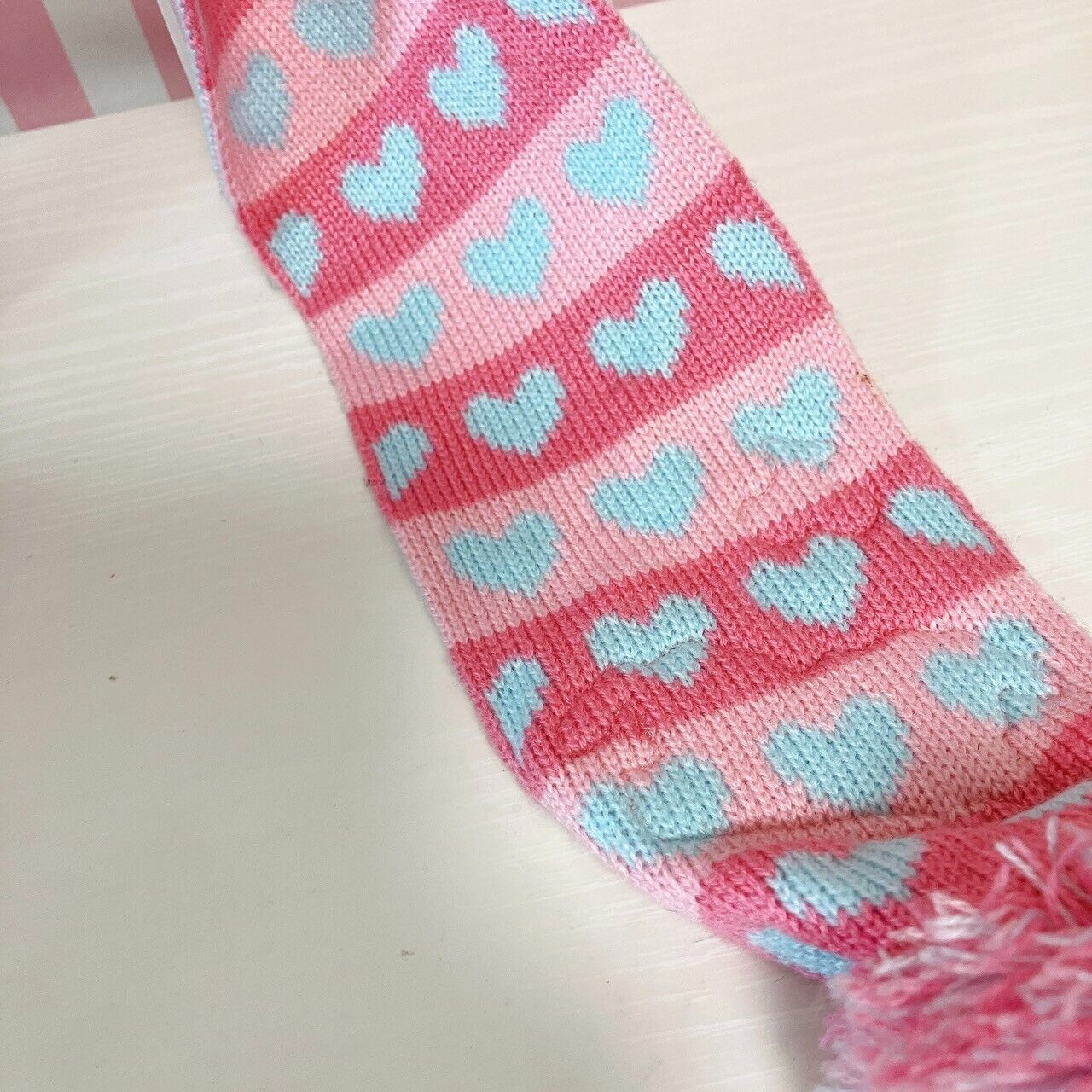 Sanrio Sugar Bunnies Muffler Winter Scarf Shirousa Kurousa Pink Blue Heart Rare