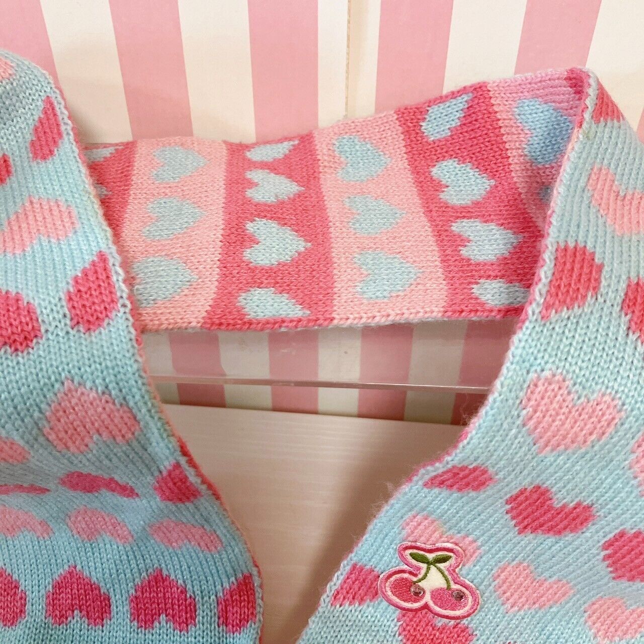 Sanrio Sugar Bunnies Muffler Winter Scarf Shirousa Kurousa Pink Blue Heart Rare