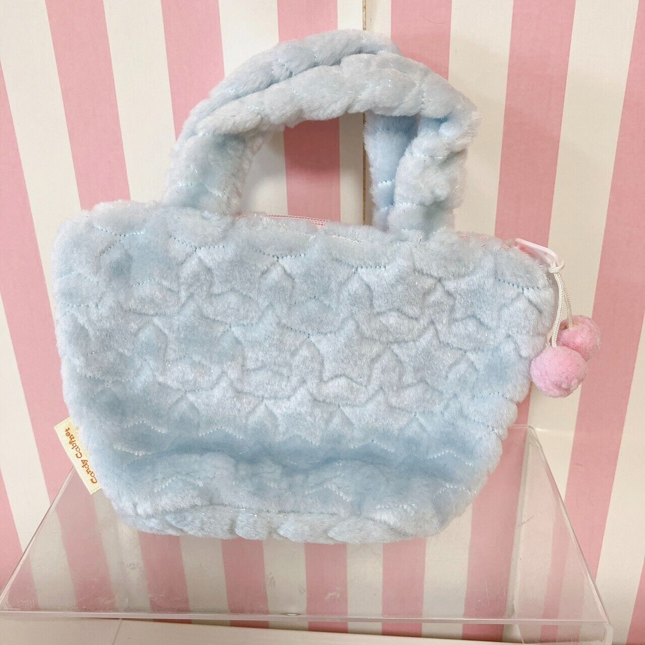 Sanrio Cinnamoroll Tote Bag Handbag Fluffy Star Light Blue Glitter Star Kawaii