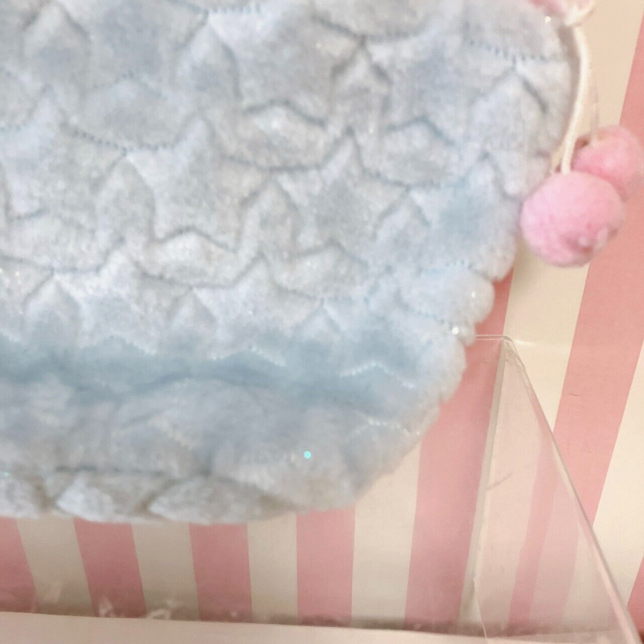 Sanrio Cinnamoroll Tote Bag Handbag Fluffy Star Light Blue Glitter Star Kawaii