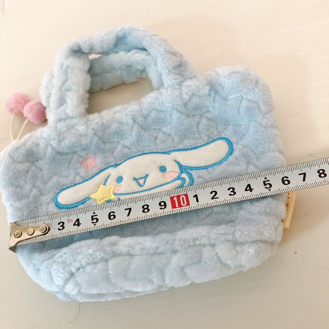 Sanrio Cinnamoroll Tote Bag Handbag Fluffy Star Light Blue Glitter Star Kawaii