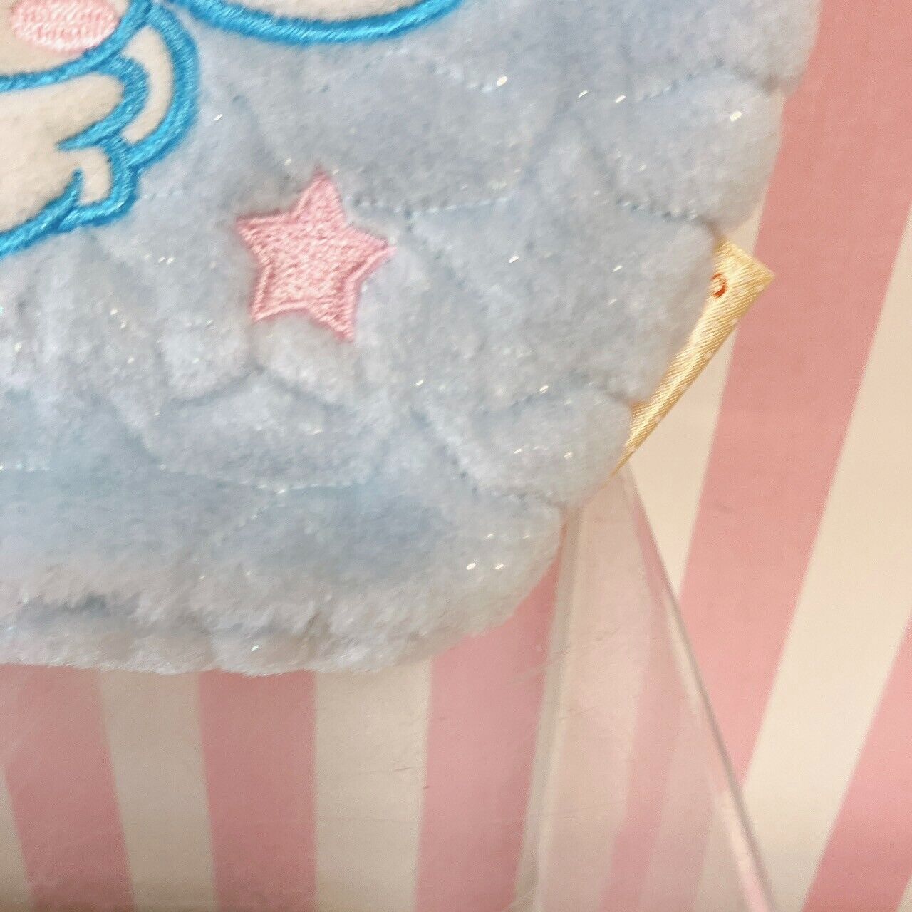 Sanrio Cinnamoroll Tote Bag Handbag Fluffy Star Light Blue Glitter Star Kawaii