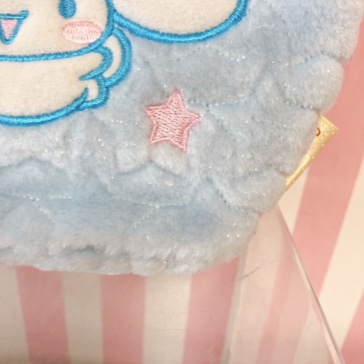 Sanrio Cinnamoroll Tote Bag Handbag Fluffy Star Light Blue Glitter Star Kawaii