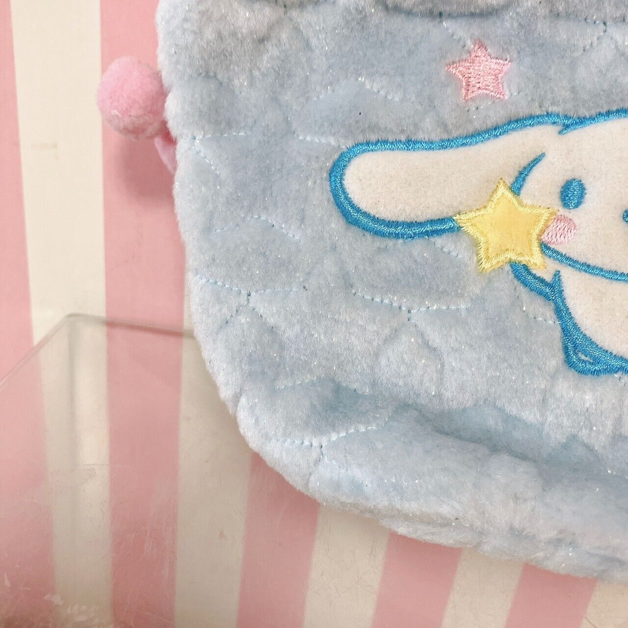 Sanrio Cinnamoroll Tote Bag Handbag Fluffy Star Light Blue Glitter Star Kawaii