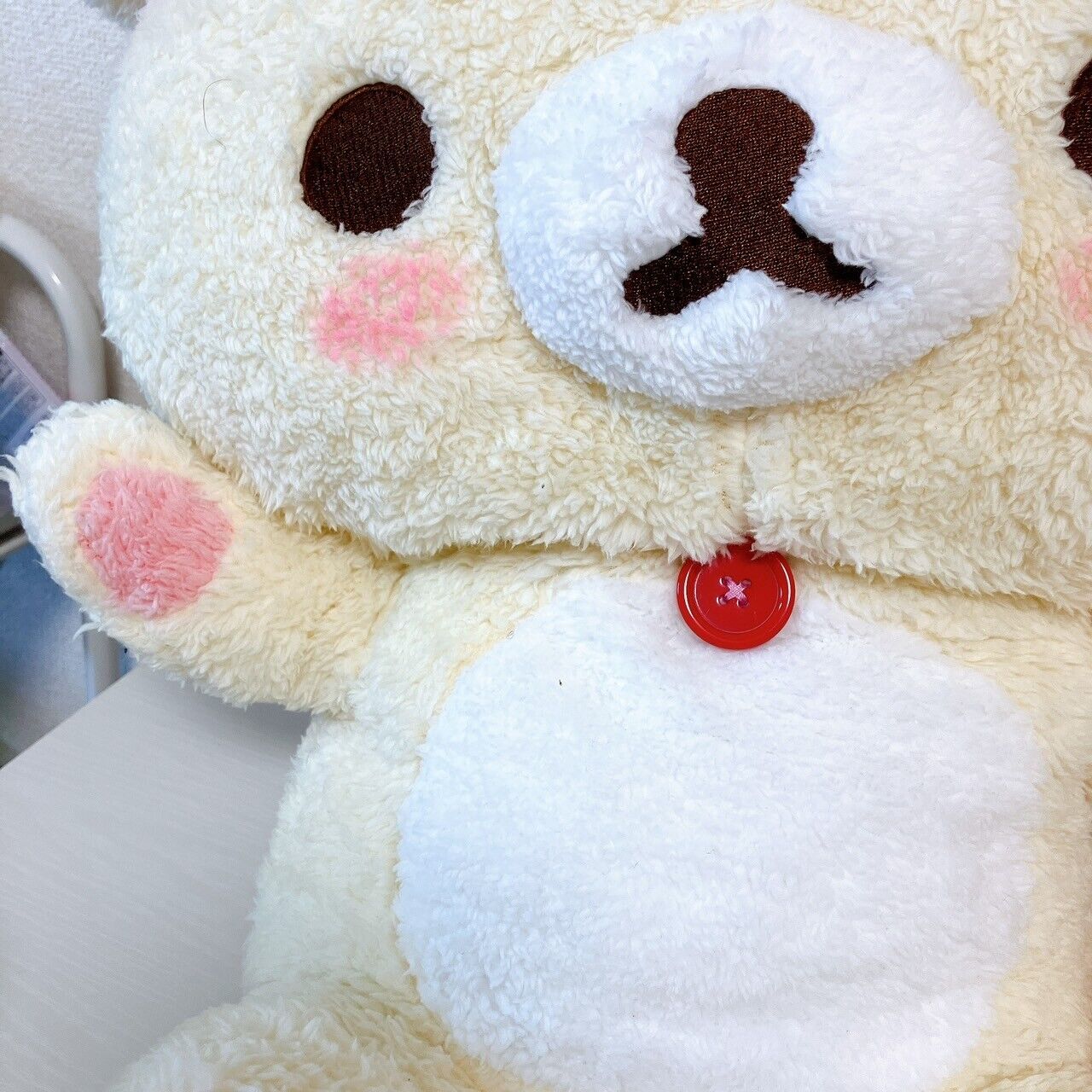 San-X Rilakkuma Korilakkuma Big Plush Set 2 Soft Toy Fluffy Cheeks White Brown