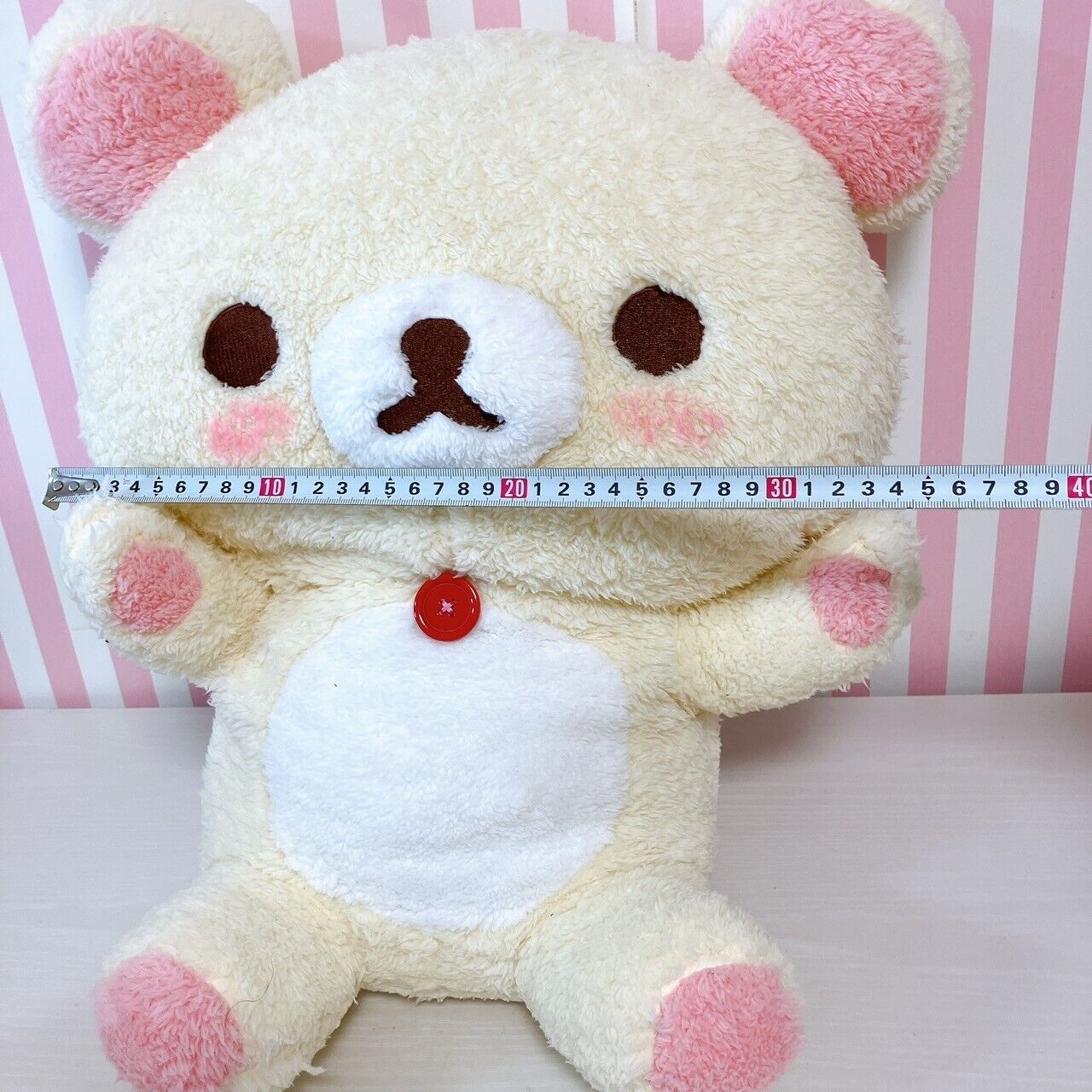 San-X Rilakkuma Korilakkuma Big Plush Set 2 Soft Toy Fluffy Cheeks White Brown