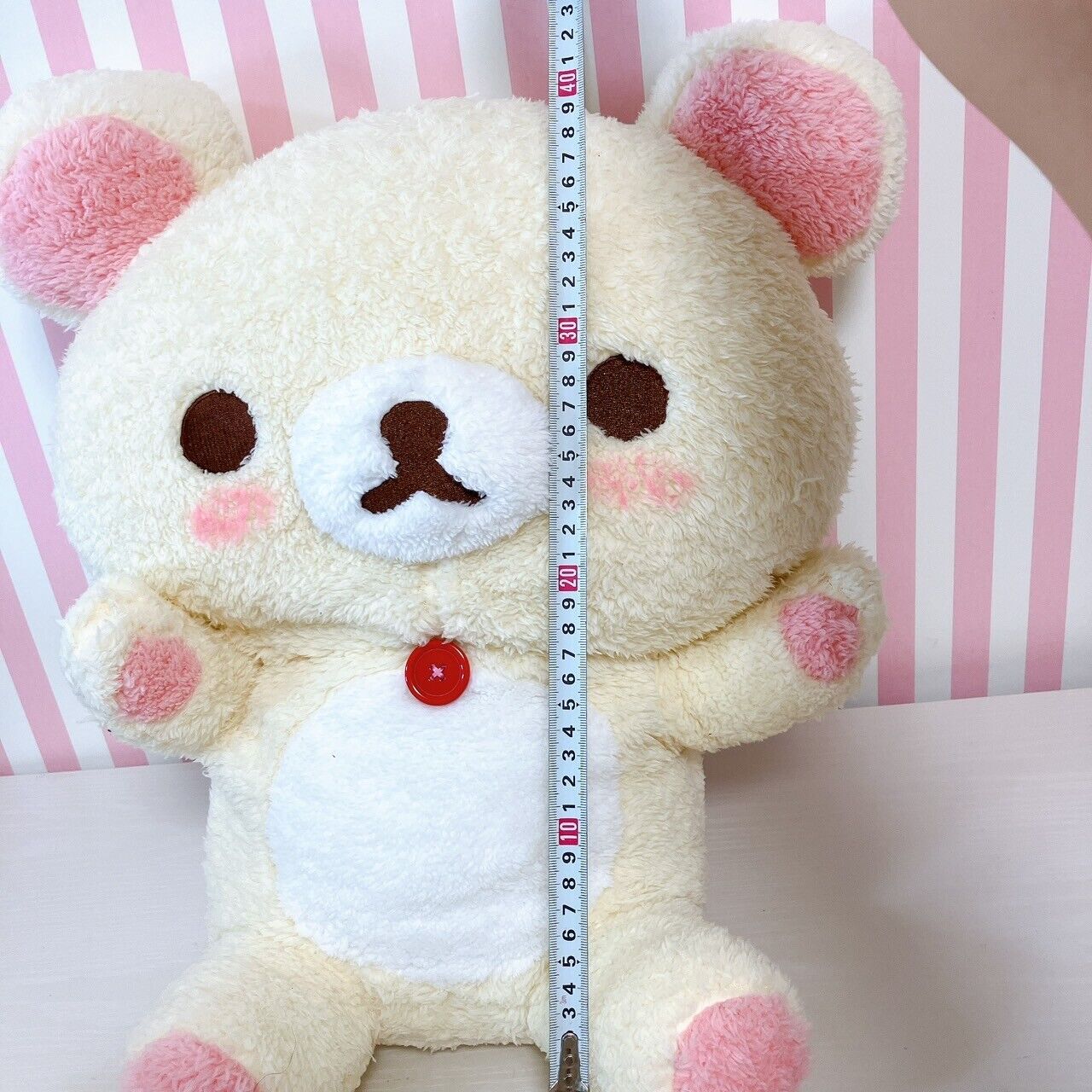 San-X Rilakkuma Korilakkuma Big Plush Set 2 Soft Toy Fluffy Cheeks White Brown