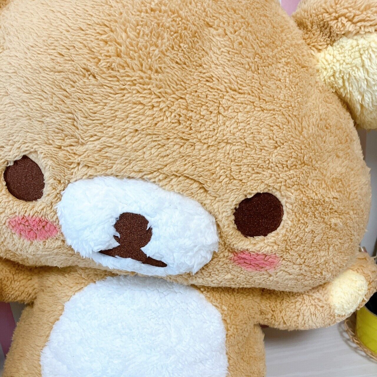 San-X Rilakkuma Korilakkuma Big Plush Set 2 Soft Toy Fluffy Cheeks White Brown