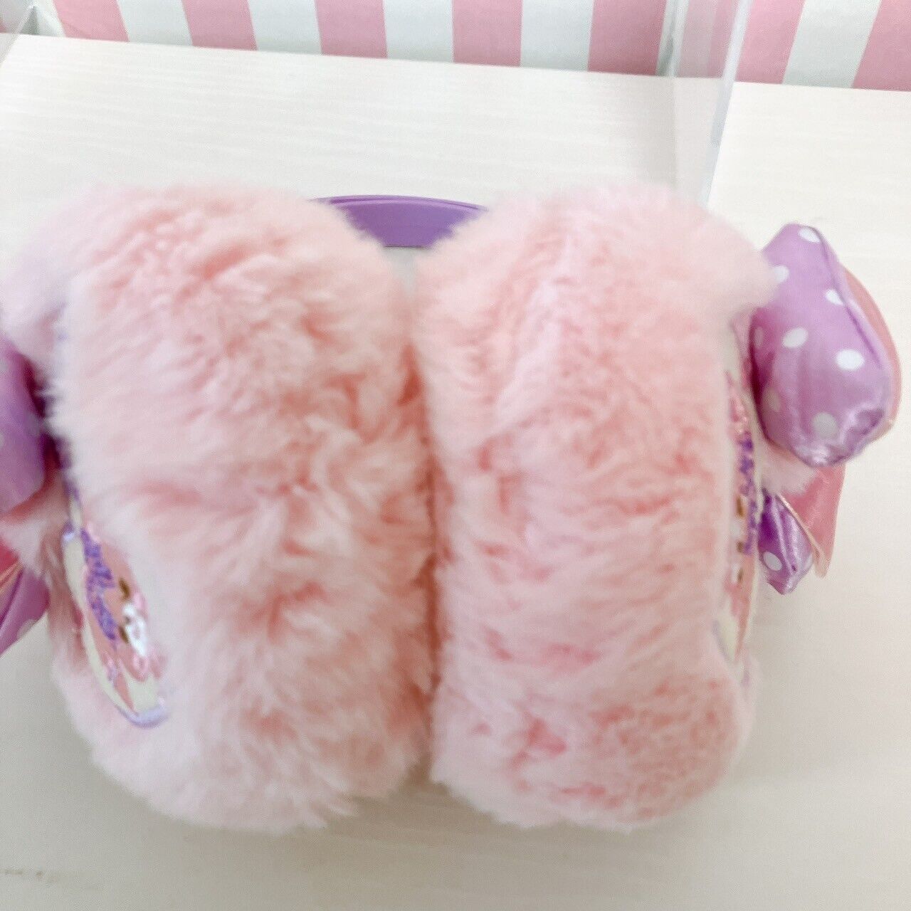 Sanrio Bonbonribbon Earmuff Pink Ribbon Fluffy Warm Purple Character Kawaii New