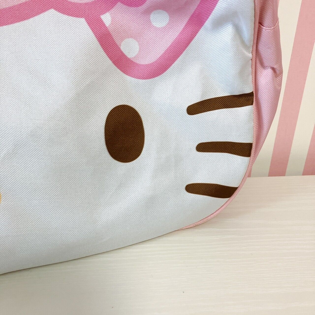 Sanrio Hello Kitty Tote Face Bag Extra Large Handbag Pink Kawaii Character Rare