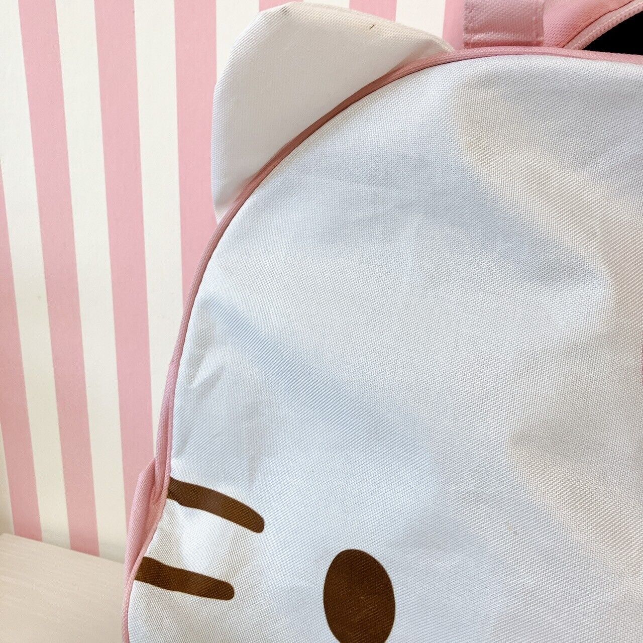 Sanrio Hello Kitty Tote Face Bag Extra Large Handbag Pink Kawaii Character Rare