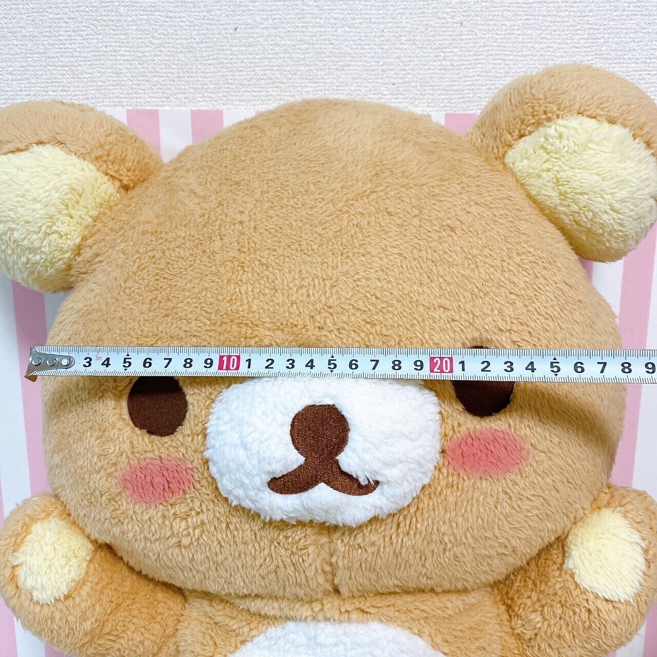 San-X Rilakkuma Plush Soft Stuffed Toy Brown Bear Fluffy Cheeks Kawaii XL Rare